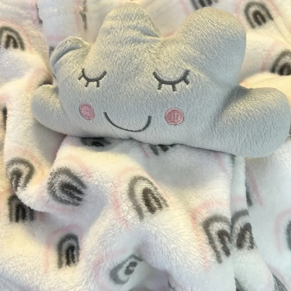 Baby Boys' and Girls' Cloud Rainbow Plush Blanket Security Snuggie. OS. - Picture 7 of 7